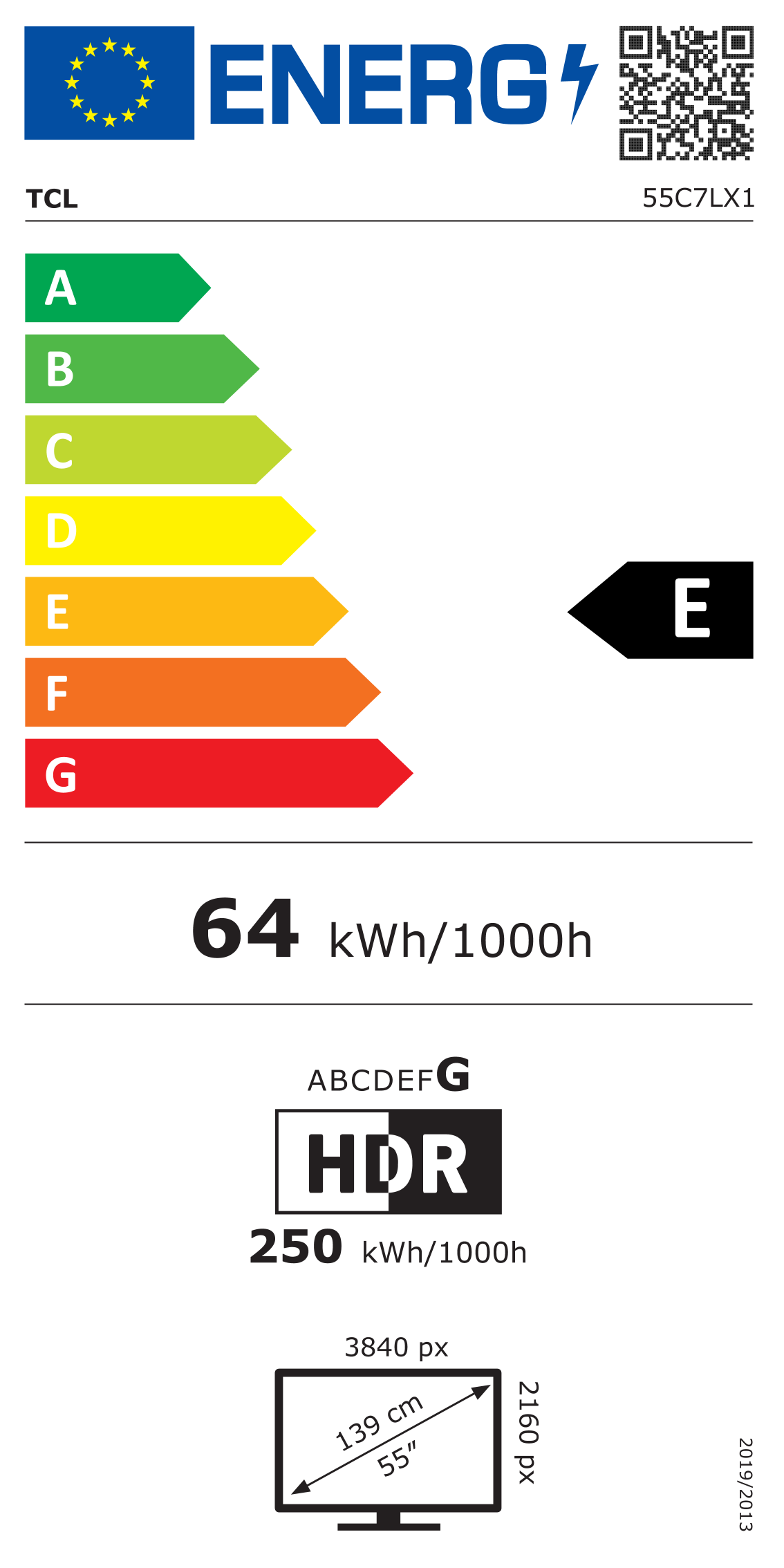 TCL TV SQD-Mini LED 139CM 55C7L